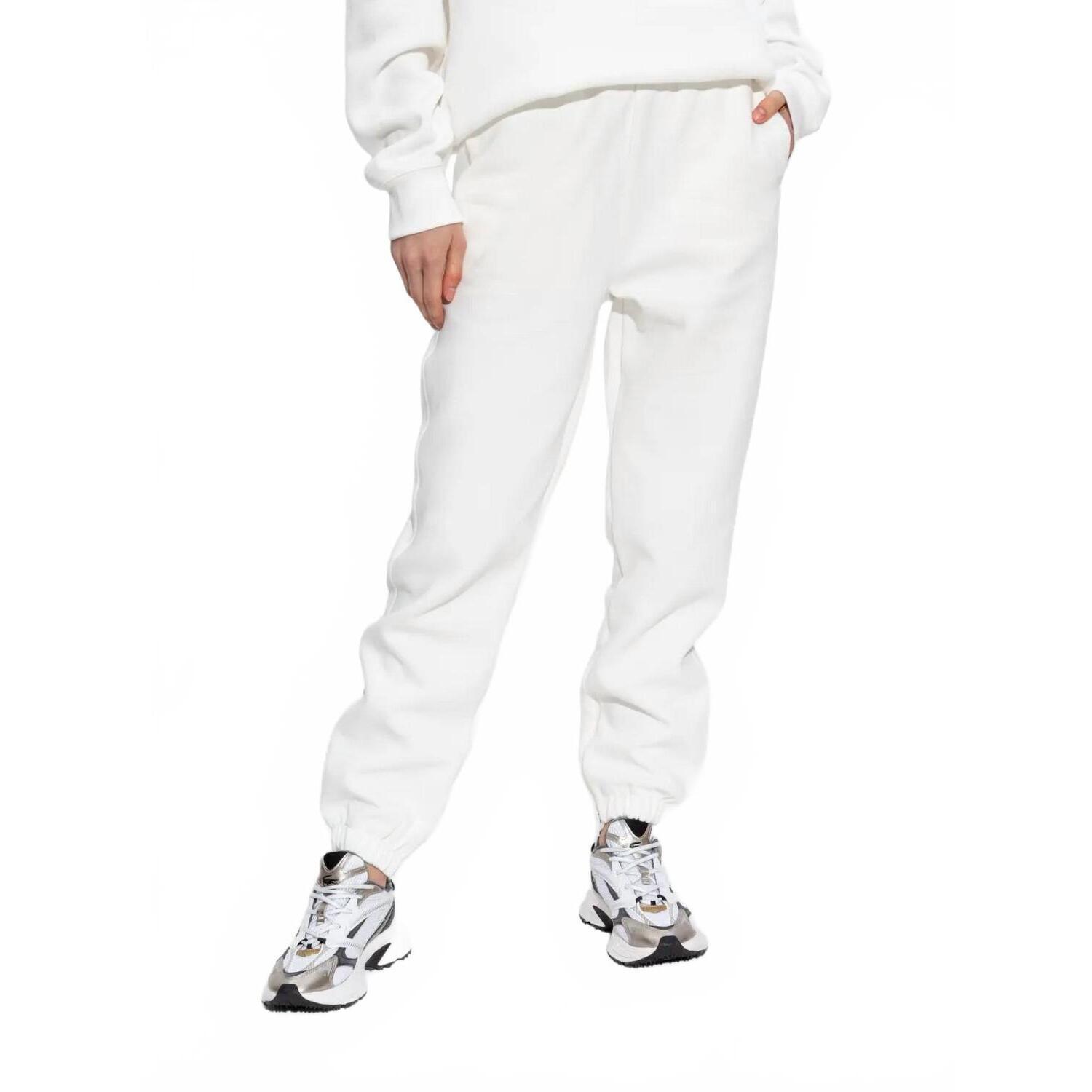 New Lacoste Men's Tapered Fit Fleece Sweatpants In White